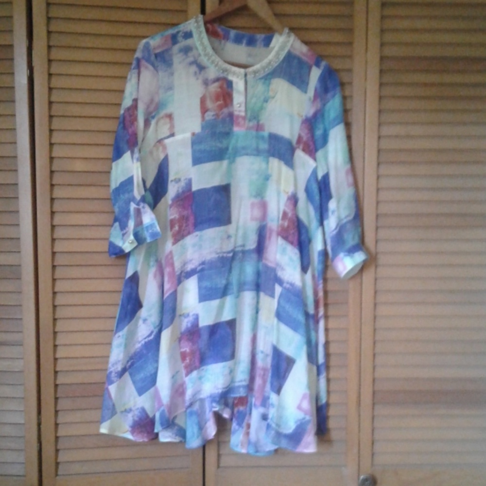 Silk cotton dress size medium